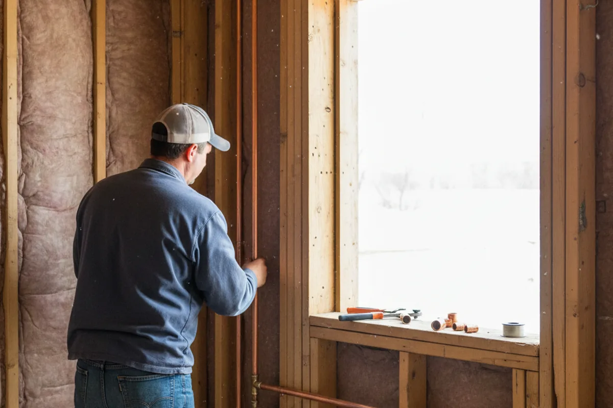 Licensed plumber running new copper supply lines in a Cairo home